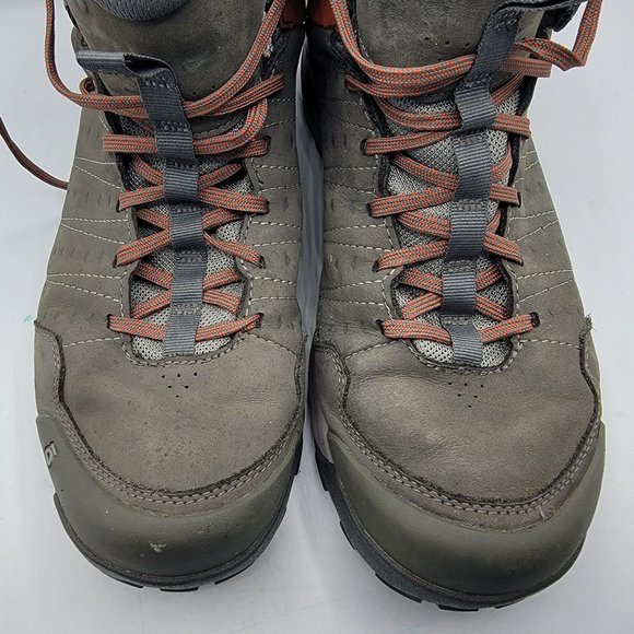 Oboz Sypes Mens 12 Gray Hiking Boots Mid Leather B-Dry Waterproof Camping main image 6